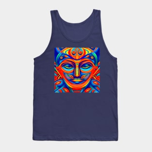 New World Gods (4) - Mesoamerican Inspired Psychedelic Art Tank Top